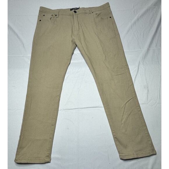 Reset Denim Men's Khaki Straight Leg Denim Jeans - Size 40x28.5 - Picture 1 of 7